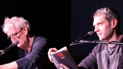 Bild: mfh
Der Autor, Publizist und Dramaturg Thomas Ebermann (links) und sein Mitstreiter Thorsten Mense, ein freiberuflicher Soziologe, Journalist, Autor und Filmvorführer.