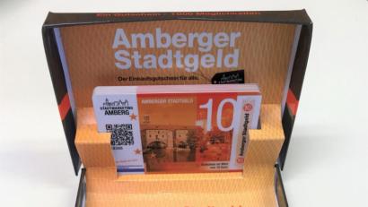 Bild: Zorka Dotto
Die neue Geschenkbox für das Amberger Stadtgeld.
