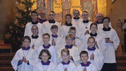 Bild: Kunz
Die Ministranten von Herz Jesu haben drei Neue in ihren Reihen.