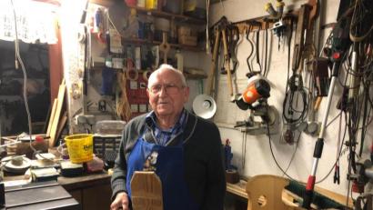 Bild: exb
Hans Bär heute in seiner Werkstatt.