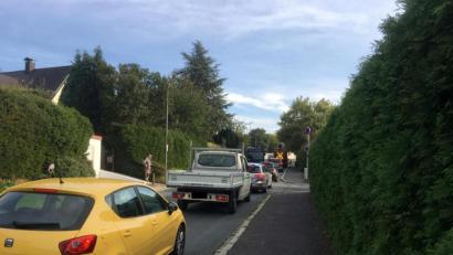 Bild: exb
Die Goethestraße ist inzwischen eine Hauptverkehrsader. Autos, Lastwagen, Busse sorgen für enormen Druck auf die Anwohner.