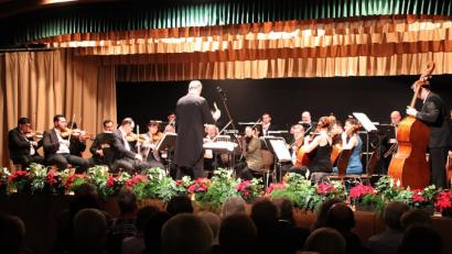Bild: jma
Die rund 20 Musiker der Ungarischen Kammerphilharmonie mit Dirigent Antal Barnás.