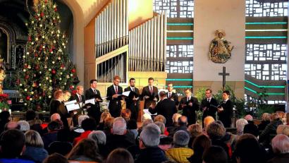 Bild: exb
Vokalensemble Hubert Velten gibt ein Konzert in der Gebenbacher Pfarrkirche.