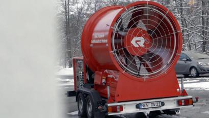Bild: gld
Der Tunnellüfter der Feuerwehr Neustadt/WN ist in zwei Minuten einsatzbereit.