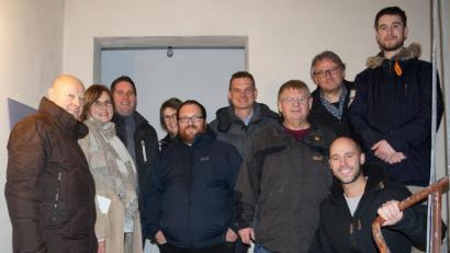 Bild: sm
Die SPD besucht den Wohnkomplex Meichner. Aus dem früheren Bürogebäude entstanden hier 17 Eigentumswohnungen.