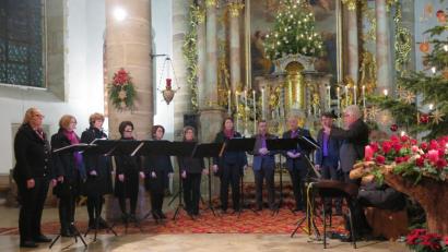 Bild: jzk
Das Vokalensemble ChorDiSono begeisterte die Zuhörer beim Benefizkonzert in der Kemnather Stadtpfarrkirche.