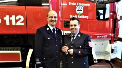 Bild: jml
Mit der Hutschnur geht auch die Verantwortung von Josef Fischer an den neuen Kommandanten Matthias List über.