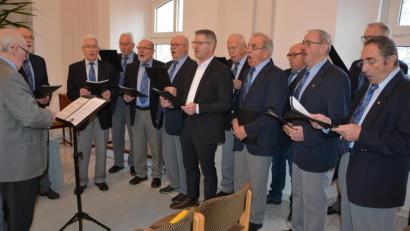 Bild: jr
Der Männergesangverein Konnersreuth unter der Leitung von Josef Rosner umrahmte den Neujahrsempfang.