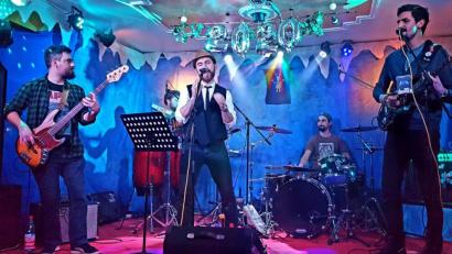 Bild: Kunz
Mississippi-Blues vom Feinsten: Die "Bourbon Blues Band" auf der "Live Stage".