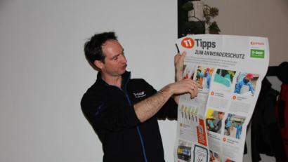 Bild: frd
BASF-Vertreter Markus Maul informierte über den neuen Wirkstoff Revysol.