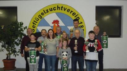 Bild: egl
Die geehrten Züchter mit dem Vorsitzenden Josef Schlegl (links).