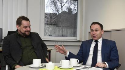 Bild: Petra Hartl
Schulfreunde und politische Weggefährten: Matthias Schöberl (links) und Volker Ullrich.