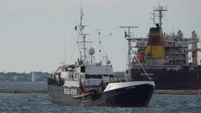 Bild: Renato Ingenito
Das Rettungsschiff „Alan Kurdi“ im November im Hafen von in Tarent in Süditalien.