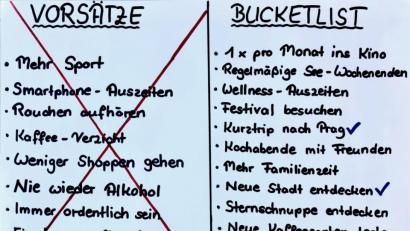 Bild: juh
Weg mit den Vorsätzen, her mit der Bucketlist!
