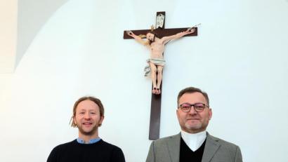 Bild: Wolfgang Steinbacher
Pfarrer Bernd Schindler von der Paulanerkirche (links) und Pfarrer Markus Brunner von St. Georg.