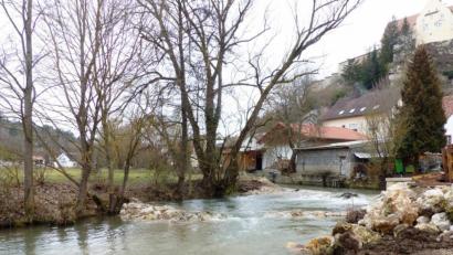 Bild: jp
Die neue Fischtreppe in der Lauterach. Das alte Pfistermühlwehr für den nicht mehr benötigten Triebbach wurde beseitigt, damit das Ökosystem Lauterach ein Stück erweitert werden konnte.