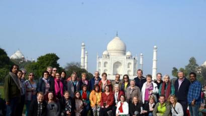 Bild: bk
Die Reisegruppe vor dem Taj Mahal.