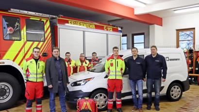 Bild: jma
Die First Responder Kirchenthumbach mit Ewald Plößner (Zweiter von links) sowie Robert und Thomas Seemann (rechts).