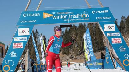 Bild: prf
Helena Pretzl holte den Weltmeistertitel im Wintertriathlon in ihrer Altersklasse.