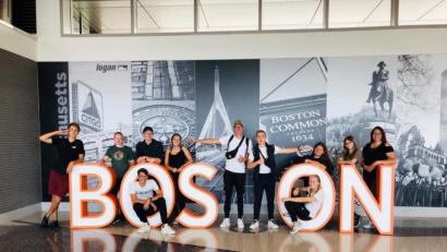 Bild: stn
Die deutschen Jugendlichen auf dem Flughafen in Boston. Knapp drei Wochen voller Erlebnisse.