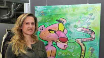 Bild: Hirsch
Die Werke von Sandra Müller sind derzeit in der Sparkasse zu sehen.