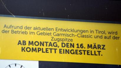 Bild: Angelika Warmuth/dpa 
Seit heute sind die Skigebiete in Garmisch geschlossen.