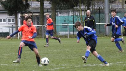Bild: Hirsch
Moritz Hügel (Zweiter von rechts) und seine Mannschaft wurden vom Bayerischen Fußballverband in die Zwangspause geschickt.
