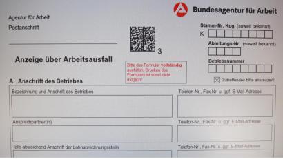 Bild: Bühner
Dieser Vordruck muss zuerst ausgefüllt werden.