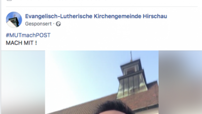Bild: wku
Pfarrer Stefan Fischer postet jeden Tag eine Mut-mach-Post auf Facebook unter "evangelisch-lutherische Kirchengemeinde Hirschau".