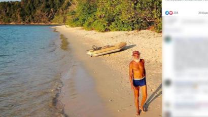 Screenshot: facebook.com/Gangerl
Weltumsegler Gangerl Clemens aus Roding (Kreis Cham) sitzt auf einer Insel fest.