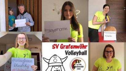 Bild: sne
"Bleibt zuhause und trotzdem fit", lautet die Botschaft der Sparte Volleyball der SV TuS/DJK Grafenwöhr. Trainerin Franziska Reiter (rechts oben) stellt ihre Athleten jede Woche vor neue Herausforderungen.