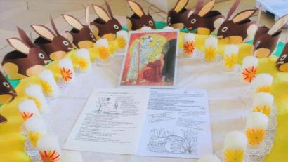Bild: tu
In der Stadtpfarrkirche St. Sigismund stehen die Osternester und Osterkerzen für die Mädchen und Buben des Kindergartens St. Elisabeth bereit.