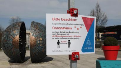 Bild: Wolfgang Steinbacher
Die Amberger nehmen die Kontaktsperre und die Ausgangsbeschränkungen ernst. Über das Wochenende gab es keine nennenswerten Vorfälle.