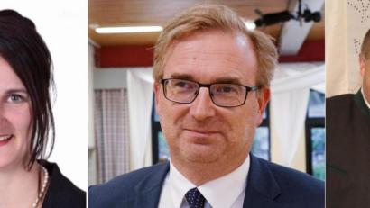 Bild: Götz/Dotzler/exb
Christina Bauer (links) und Manfred Wendl (rechts) sehen keinen Grund für einen Ausschluss aus der CSU. CSU-Kreisvorsitzender Alexander Flierl (Mitte) hält entgegen: "Ich verhehle nicht, dass es sehr viele Zurufe gab, die dieses Verhalten nicht für tolerierbar halten"