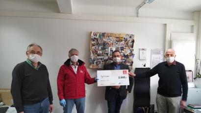 Bild: exb
Über die Spende freuen sich (von links) Gerhard Landgraf, Horst Ott, Josef Bock und Josef Gebhardt.