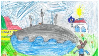 Bild: Stadt Tirschenreuth
Dieses Bild hat der sechsjährige Bastian gemalt.