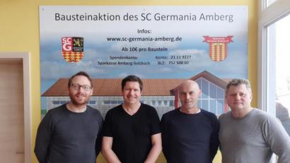 Bild: tne
Der neu gewählte Vorstand des Fördervereins des SC Germania Amberg (von links): Oliver Eckl, Michael Gold, Thomas Scherm und Konrad Singer
