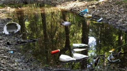 Bild: bkr
Ein Wanderer hat ein illegales Mülllager beim Tiefbrunnen der Gemeinde Immenreuth entdeckt.