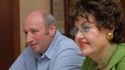 Archivbild: Petra Hartl
Christl Pelikan-Geismann mit dem Cello-Meister Misha Quint.