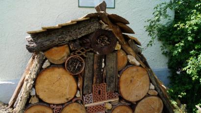 Bild: snn
Das neue Insektenhotel am Artenschutzturm in Hohenkemnath.