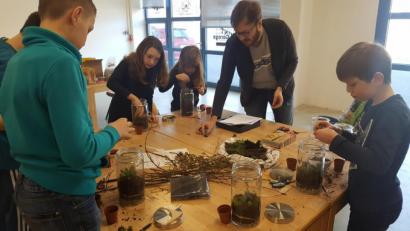 Bild: exb
Foto vom letzten "physischen" MINT-Garagen-Workshop.