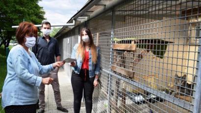 Bild: oe
500 Euro Spende für das Tierheim: Von links Ingrid Mallmann, Zweite Vorsitzende vom Tierschutzverein. Die beiden Vorsitzenden der 
Ammerthaler Kirwagemeinschaft, Marcel Pemp und Sarah Hirschmann.