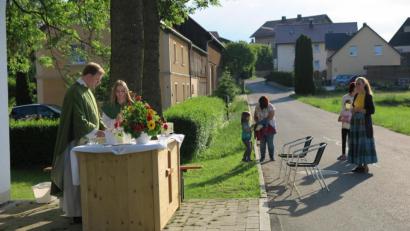 Bild: jzk
Bei der Stiftsmesse gedachte Stadtpfarrer Thomas Kraus des Stifters Josef Pürner.