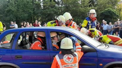 Bild: bk
Den Ernstfall übten die ehrenamtlichen Helfer vor Ort. Das Bild entstand vor Ausbruch der Coronakrise.