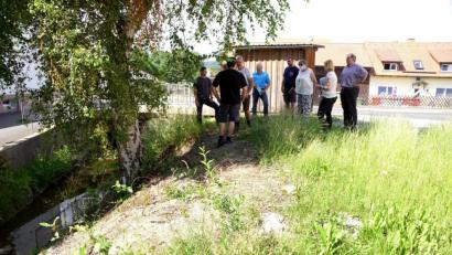 Bild: Picasa
Einen ausgiebigen Blick warf der Bauausschuss auf die Gestaltung des Umfeldes rund um das alte Feuerwehrhaus. Die verstümmelte Birke am Bach sieht nicht nur unschön aus, sie steht auch dem Bauhof bei den Räumungsarbeiten des Baches im Wege.