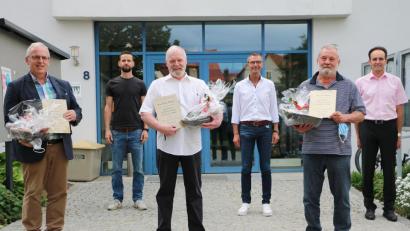 Bild: gru
Ehemalige und neue Funktionsträger im Zweckverband Wasserversorgung Edelsfeld (von links): Winfried Franz, Sebastian Heldrich, Hans-Rainer Heldrich, Peter Achatzi, Hermann Winter und Bürgermeister Hans-Jürgen Strehl.