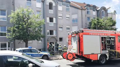 Bild: Gabi Schönberger
Polizei und Feuerwehr blockierten am Mittwoch kurz nach 13 Uhr kurzzeitig die Mooslohstraße.