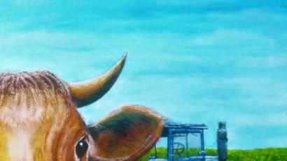 Repro: rgr
"Auf dem Felde", so lautet der Titel dieses Bildes von Johannes Janner. Gemalt hat er es für die Ausstellung: "Oberpfalz".