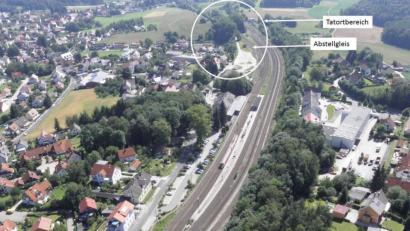 Bild: Bundespolizei
Der Bahnhof Neukirchen: Hier haben Unbekannte mindestens 1500 Liter Diesel abgezapft.