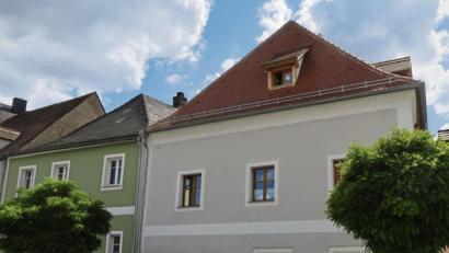 Bild: Kunz 
Das prämierte, denkmalgeschützte Gebäude steht am Marktplatz 23 in Pfreimd.